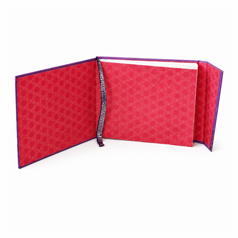 adhesive binding notebooks (magnetic buckle) 01 open endpapers front view no pointer logo adhesive binding notebooks (magnetic buckle) 01 open endpapers front view no pointer logo