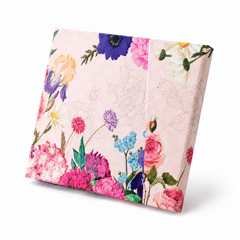 adhesive binding notebooks (magnetic buckle) 05 floral magnetic flap front angle view no pointer logo adhesive binding notebooks (magnetic buckle) 05 floral magnetic flap front angle view no pointer logo