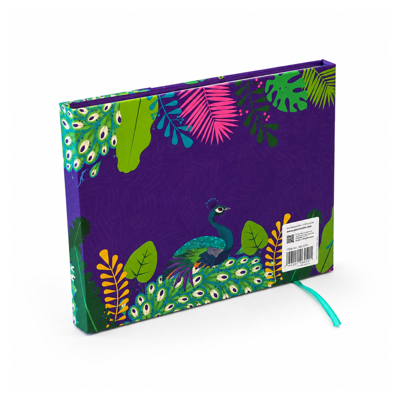 adhesive binding notebooks (magnetic buckle) 06 peacock back cover angle view no pointer logo adhesive binding notebooks (magnetic buckle) 06 peacock back cover angle view no pointer logo
