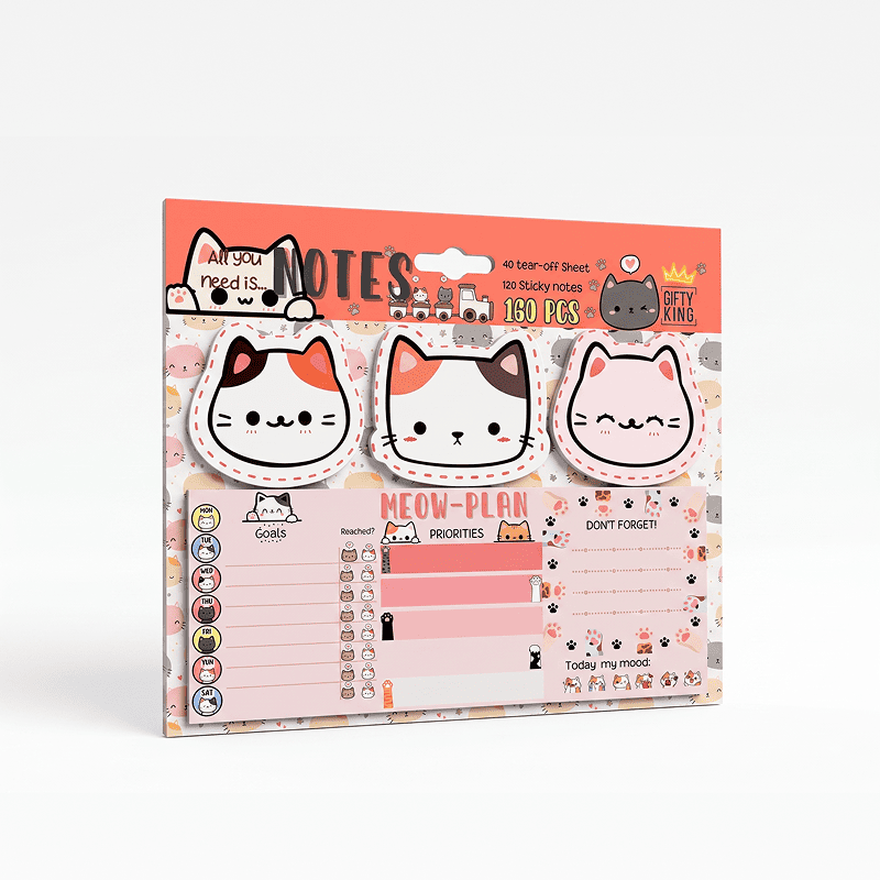 Home custom cat sticky notes and planner sets v3
