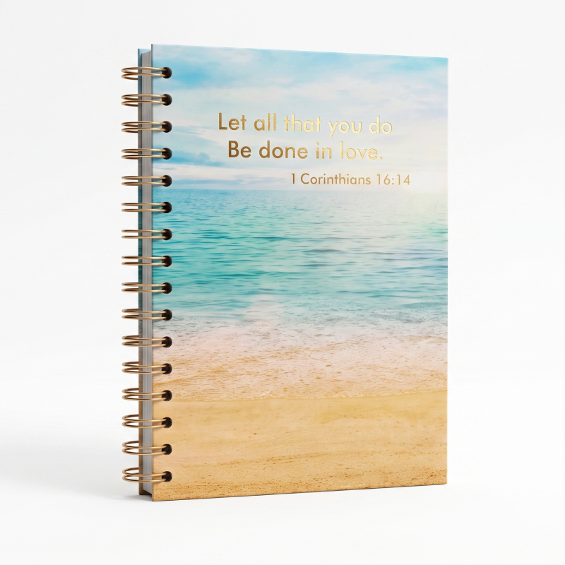 custom gold foil spiral notebooks
