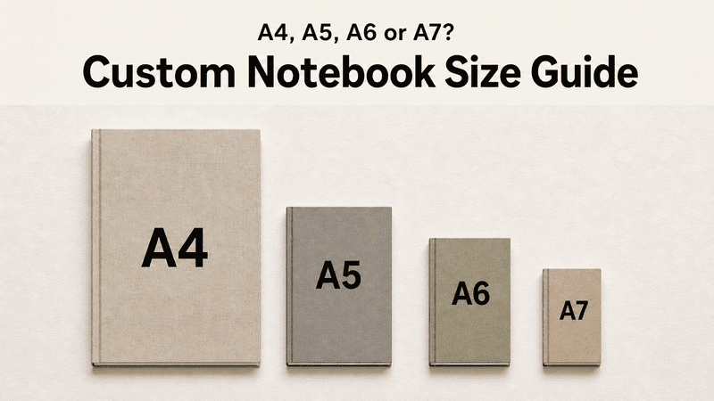 Custom Notebook Size Guide: A4, A5, A6 & A7 custom notebook size guide