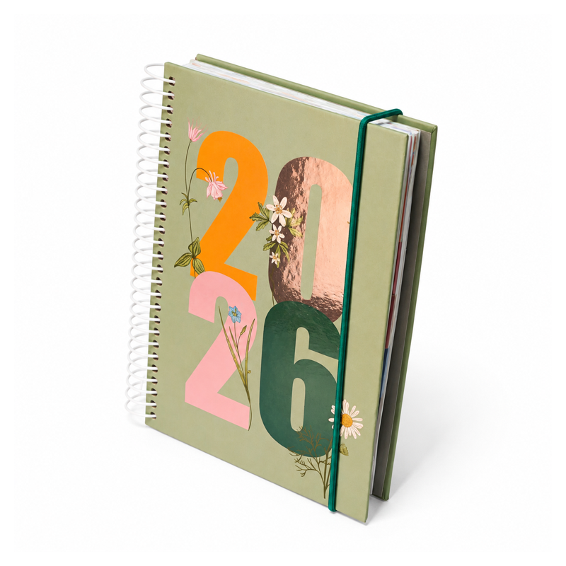 spiral notebooks (year) 01 2026 cover front angle view spiral notebooks (year) 01 2026 cover front angle view