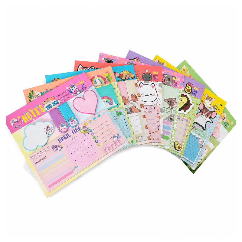 sticky notebooks 01 assorted sticky note sets fan top view sticky notebooks 01 assorted sticky note sets fan top view