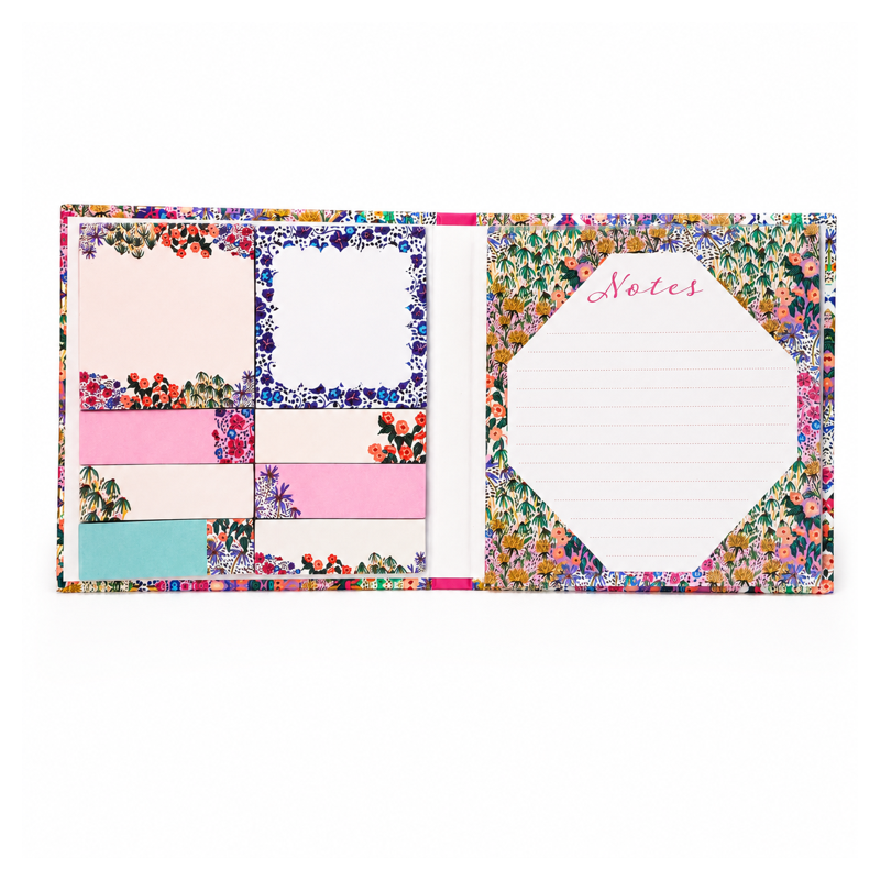 sticky notes (foil gold) 03 botanical note set open front view sticky notes (foil gold) 03 botanical note set open front view