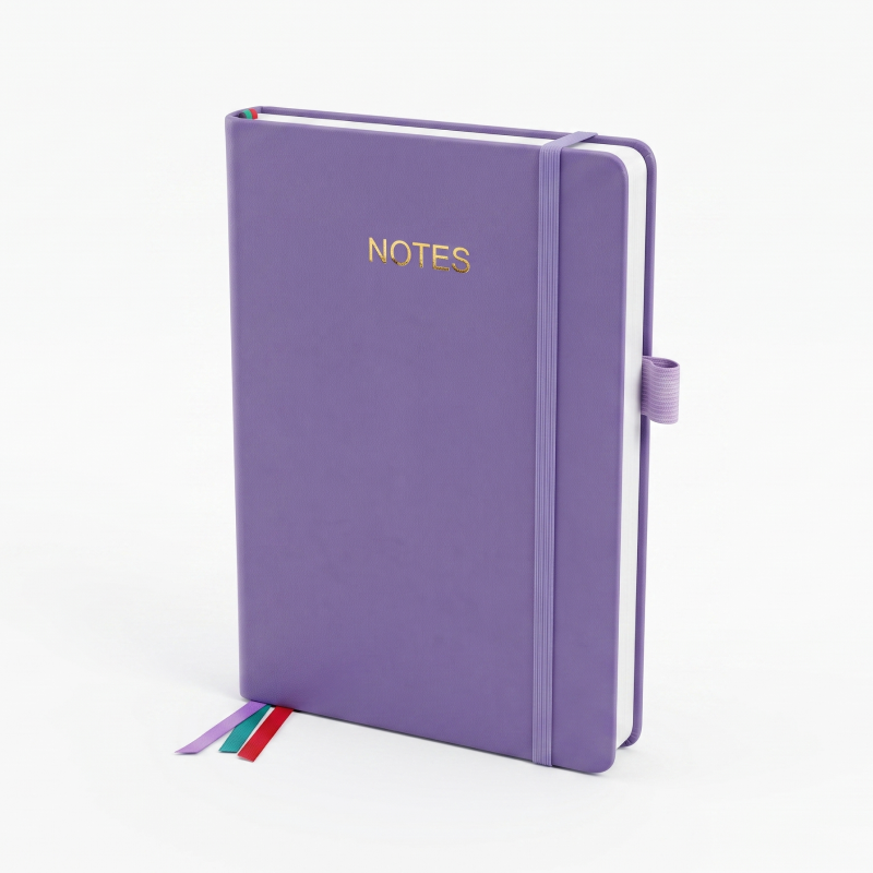ym 007 custom gold foil hardcover notebook with pen loop and ribbon bookmarks