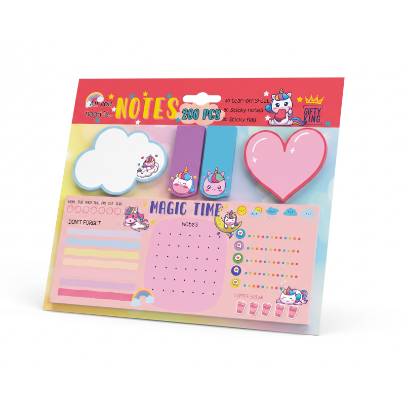 ym 037 custom unicorn sticky notes and planner set
