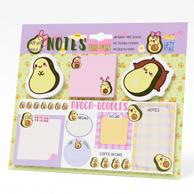 ym 039 custom avocado sticky notes and planner set