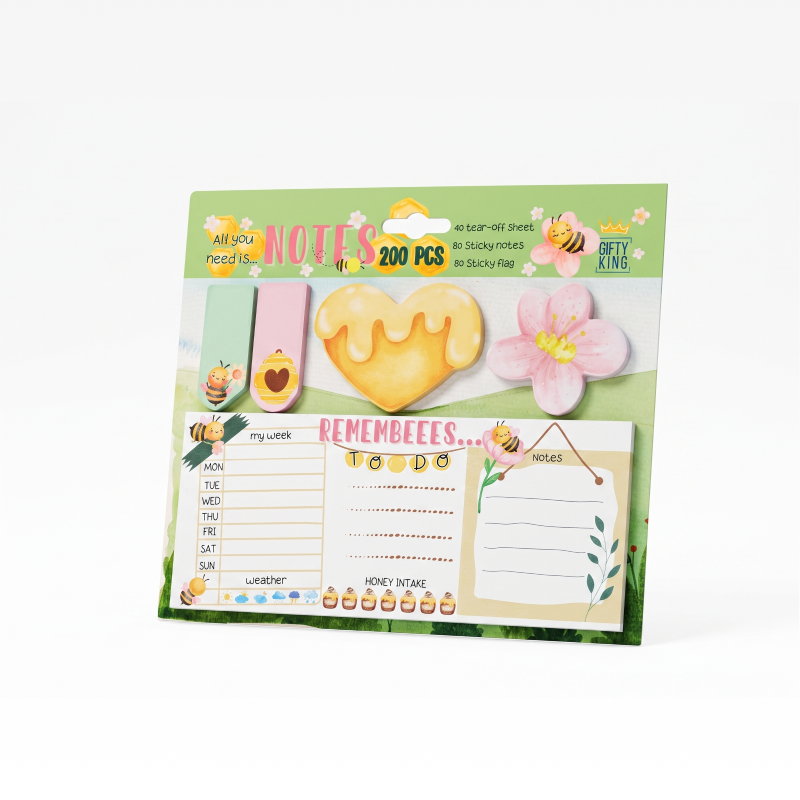 ym 040 custom bee sticky notes and planner set v2