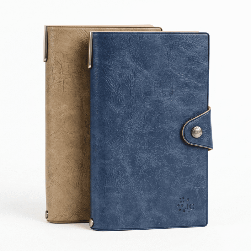 Textured PU Hardcover Notebook with Snap Button