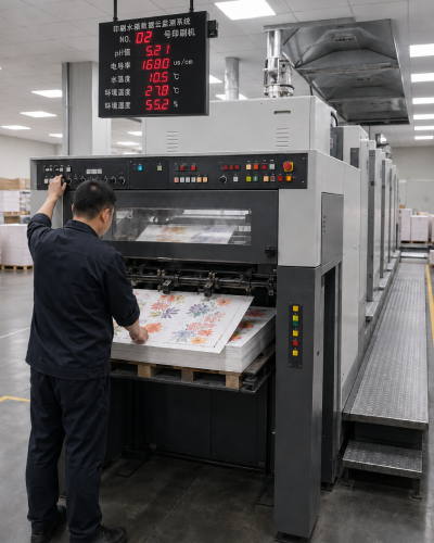 yimu factory sheetfed offset press working portrait
